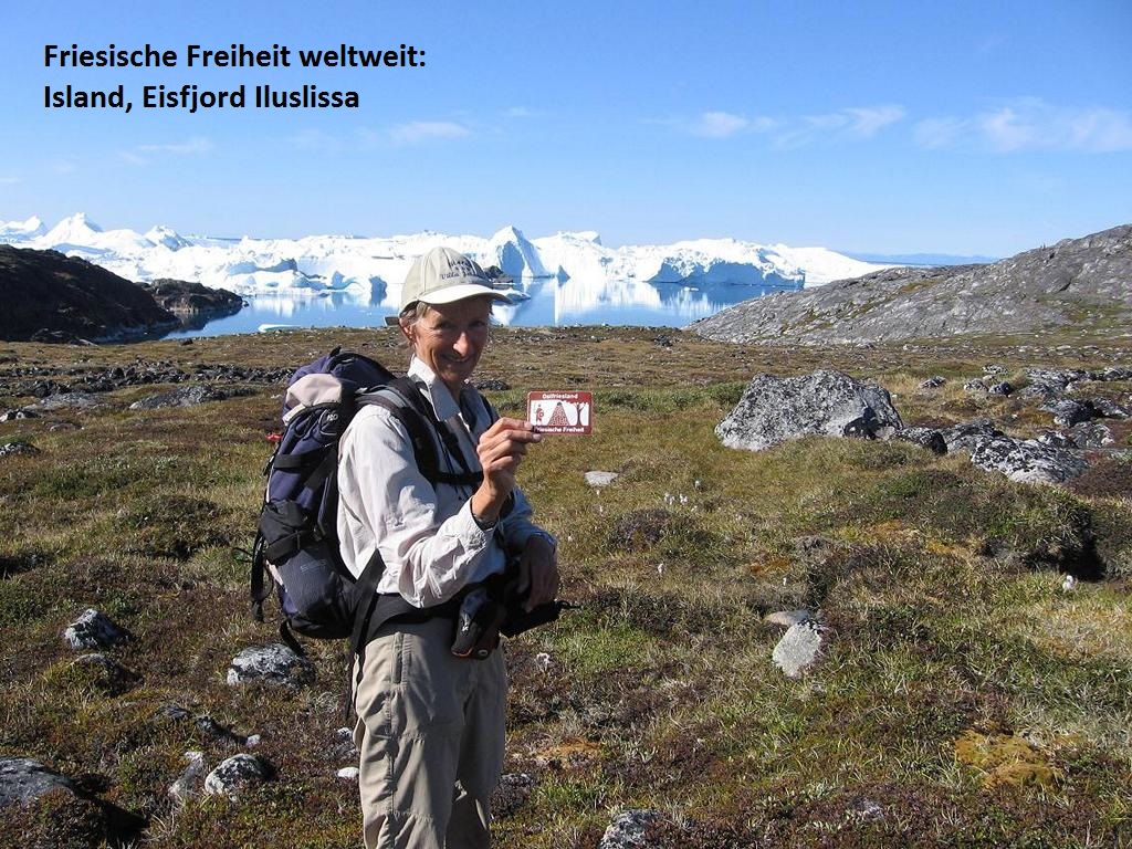 Grönland, Eisfjord, Ilulissat Gletscher, Friesische Freiheit weltweit