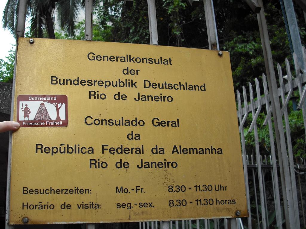 Brasilien, Rio de Janeiro, Deutsches Generalkonsulat, Friesische Freiheit weltweit