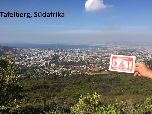 Südafrika, Blick auf Kapstadt vom Tafelberg, Friesische Freiheit weltweit