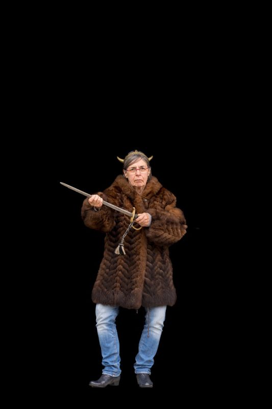 Jutta Linke als Wikingerin (Foto: Matthias Süßen)