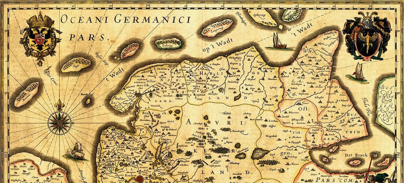 Ostfriesland um 1600 (Landkarte von Ubbo Emmius)