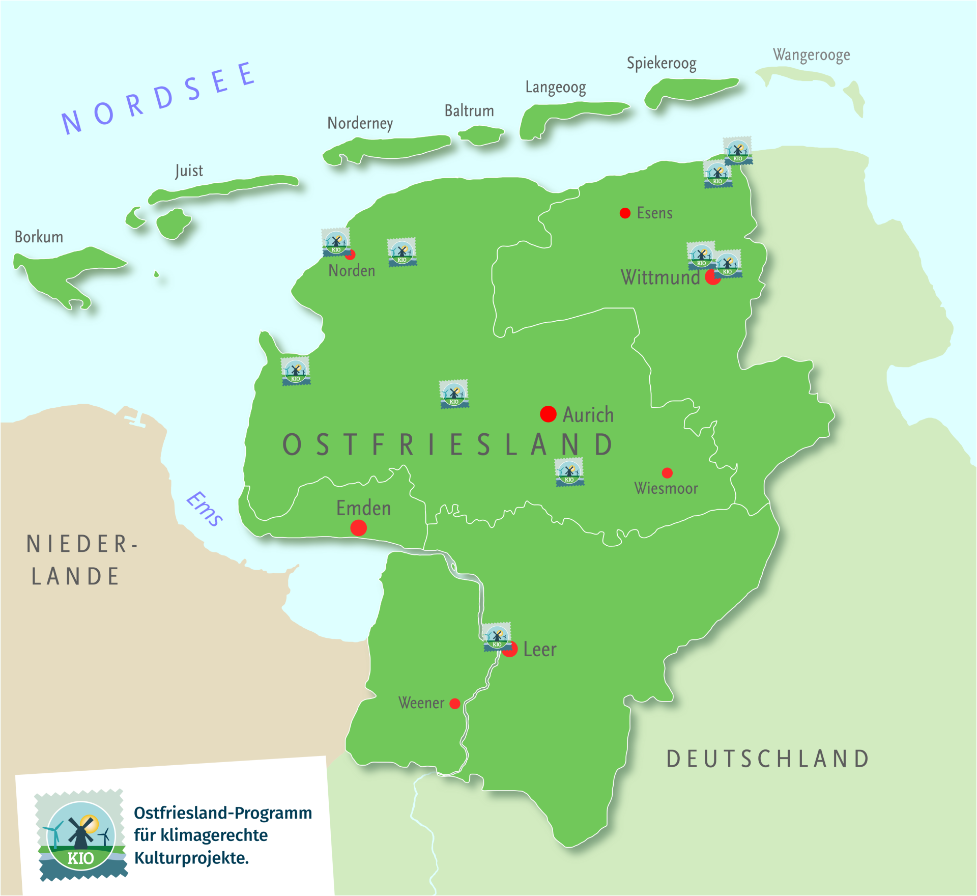 Karte Ostfriesland Projekte