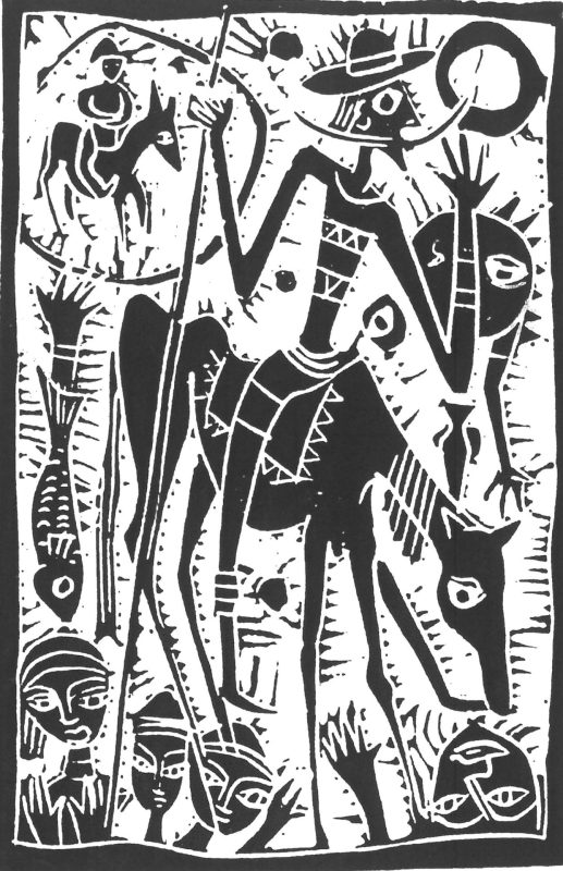 „Don Quichotte“, Herbert Dunkel 1963, 28 x 18,5 cm, OLA 70186 (Foto: Ostfriesische Landschaft)